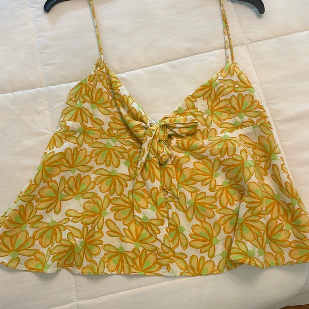 FLORAL ZARA TOP- Size L